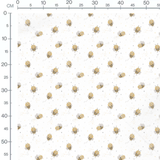 Tissu - Abeilles souriantes sur fond blanc