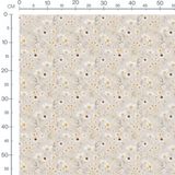 Tissu - Fleurs champêtres sur fond beige