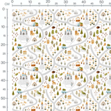 Tissu - Animaux et maisons enchantées