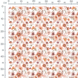 Tissu - Fleurs aquarelle tons chauds