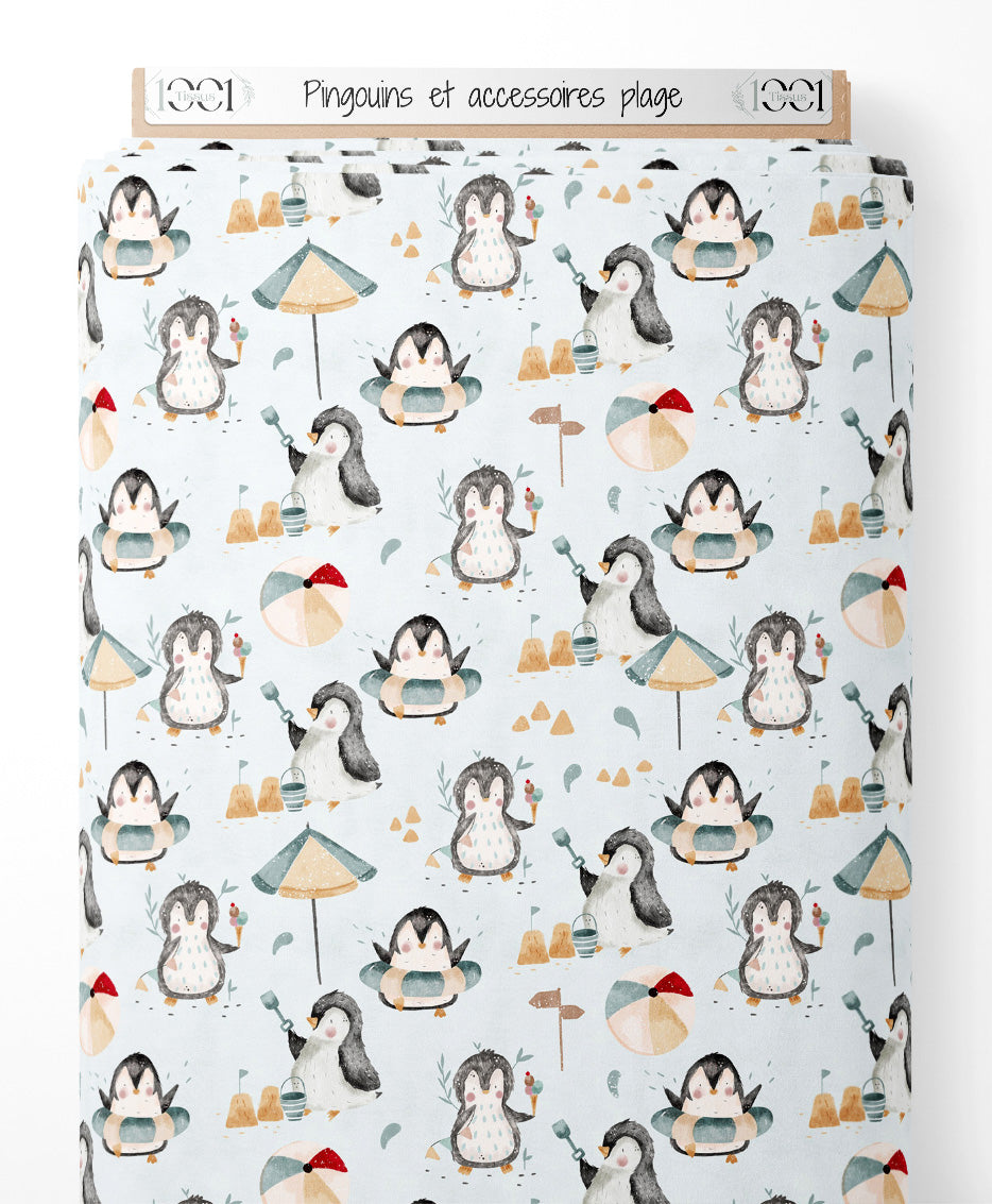 Tissu - Pingouins et accessoires plage