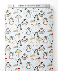 Tissu - Pingouins et accessoires plage