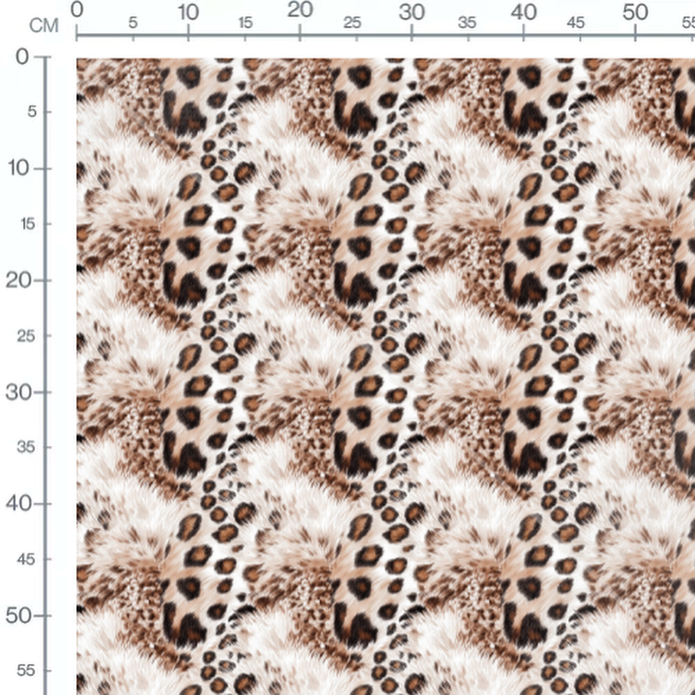 Tissu - leopard effet pelage realiste
