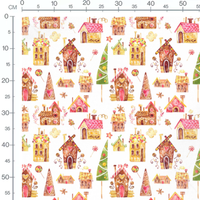 Tissu - Maisons et arbres de Noël