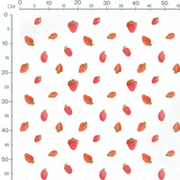 Tissu - Fraises variées en aquarelle