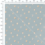 Tissu - Animaux beige et gris mignons