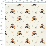 Tissu - Enfants sorciers et hiboux