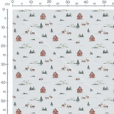 Tissu - Rennes bruns dans la neige