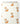 Tissu - Renards orange et fleurs crème