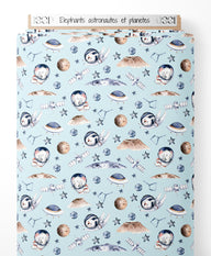 Tissu - Éléphants astronautes et planètes