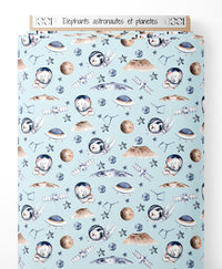 Tissu - Éléphants astronautes et planètes
