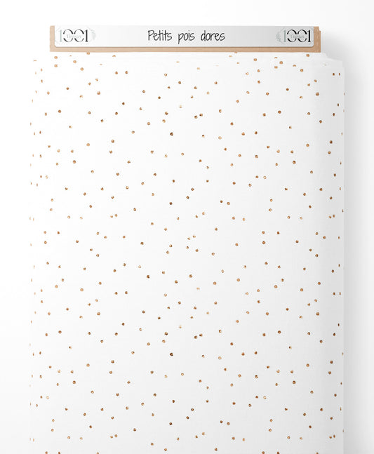 Tissu - Petits pois dorés