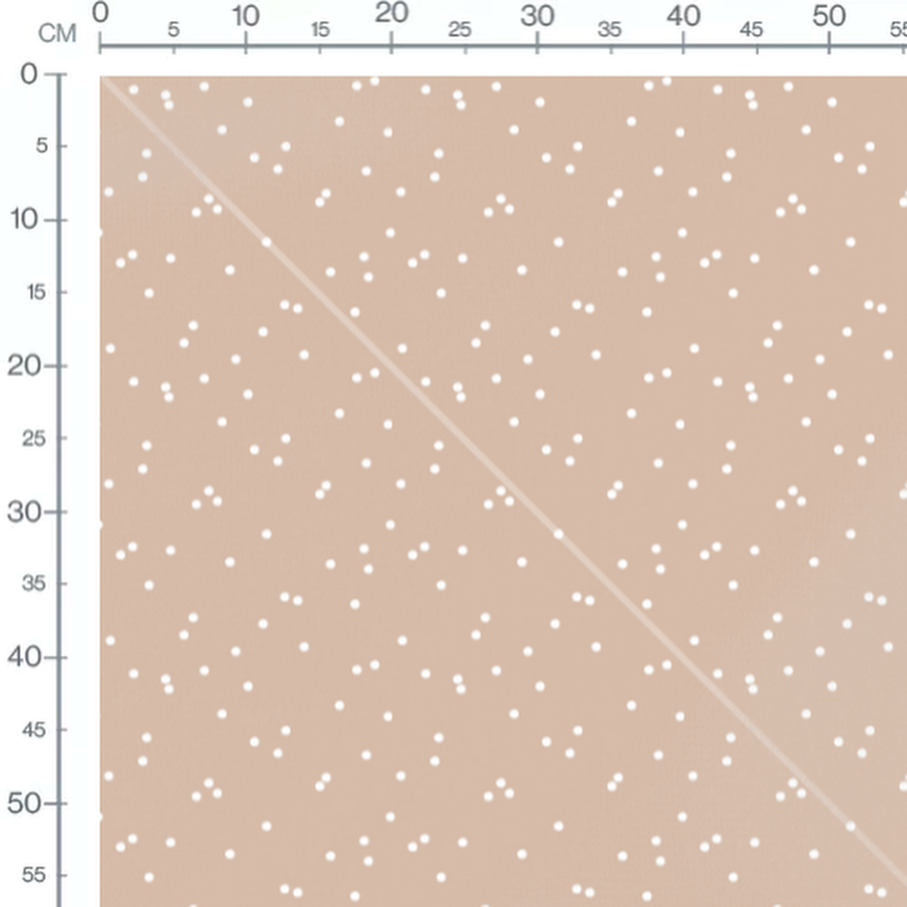 Tissu - Pois blancs sur beige classique