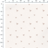 Tissu - Nœuds marron sur beige