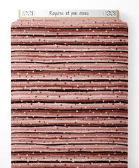Tissu - Rayures et pois roses
