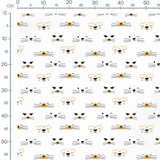 Tissu - Visages de chats stylisés