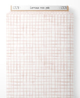 Tissu - Carreaux rose pâle
