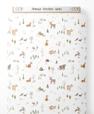 Tissu - Animaux forestiers variés