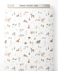 Tissu - Animaux forestiers variés
