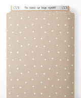 Tissu - Pois blancs sur beige répétitif