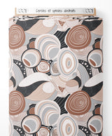 Tissu - Cercles et spirales abstraits