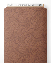 Tissu - Formes brunes sur fond brun