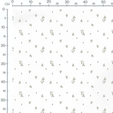 Tissu - Branches vertes sur blanc