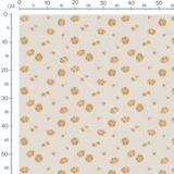 Tissu - Gaufres dorées sur beige