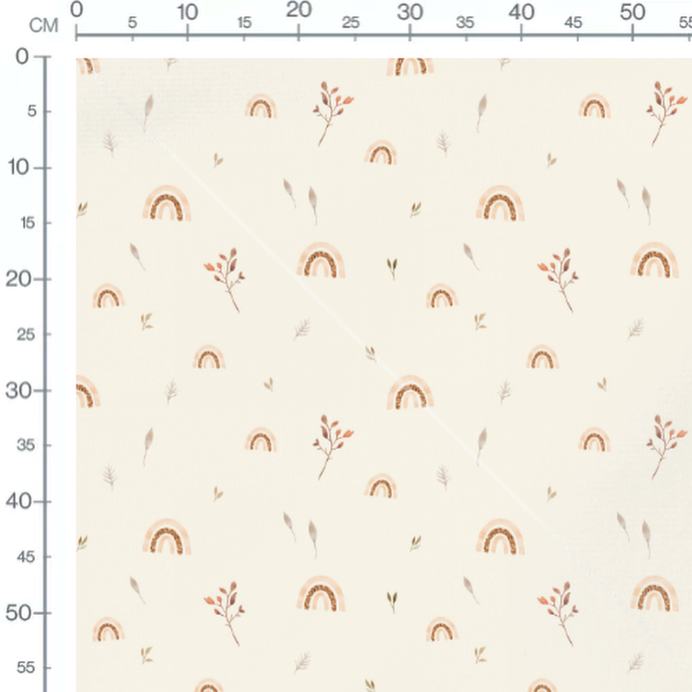 Tissu - Arcs-en-ciel et branches