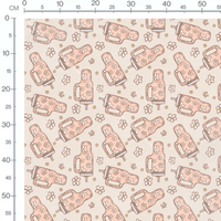 Tissu - Mixeurs roses et fleurs