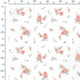 Tissu - Roses et feuillage délicat