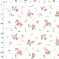 Tissu - Roses et feuillage délicat