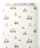 Tissu - Véhicules et blocs colorés