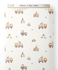 Tissu - Véhicules et blocs colorés