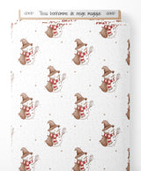 Tissu - bonhomme de neige magique