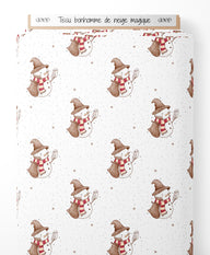 Tissu - bonhomme de neige magique