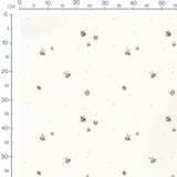 Tissu - Abeilles aquarelle sur fond blanc