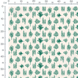 Tissu - Animaux ludiques sur fond blanc