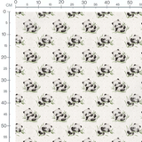 Tissu - Pandas entourés de feuilles