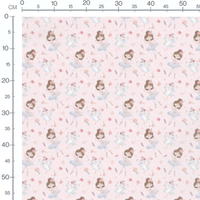 Tissu - Cygnes et ballerines roses