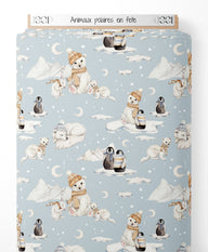 Tissu - Animaux polaires en fête