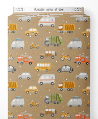 Tissu - Véhicules variés et taxis