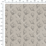 Tissu - Raquettes et balles souriantes