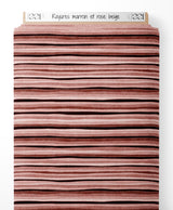Tissu - Rayures marron et rose beige