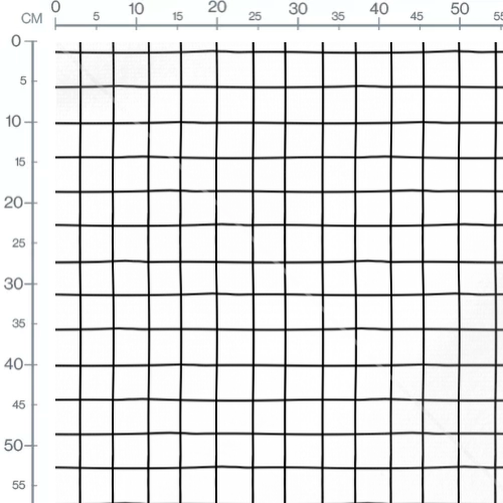 Tissu - Carreaux noirs sur blanc