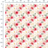 Tissu - fleurs dores fetives