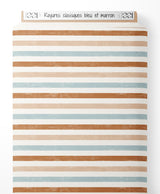 Tissu - Rayures classiques bleu et marron