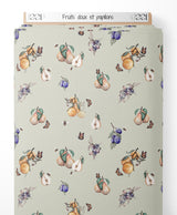 Tissu - Fruits doux et papillons