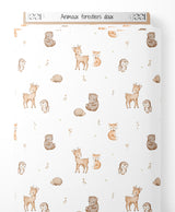Tissu - Animaux forestiers doux