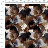 Tissu - Feuillages bruns et noirs